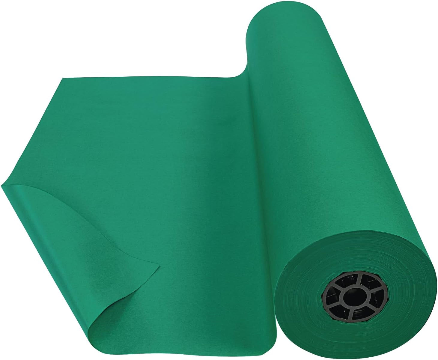 Colorations Dual Surface Paper Roll, Holiday Green, 36' x 1000', Textured Paper, Classroom Craft & Art Supplies, Bulletin Board, Gift Wrapping, Chalkboard Wallpaper