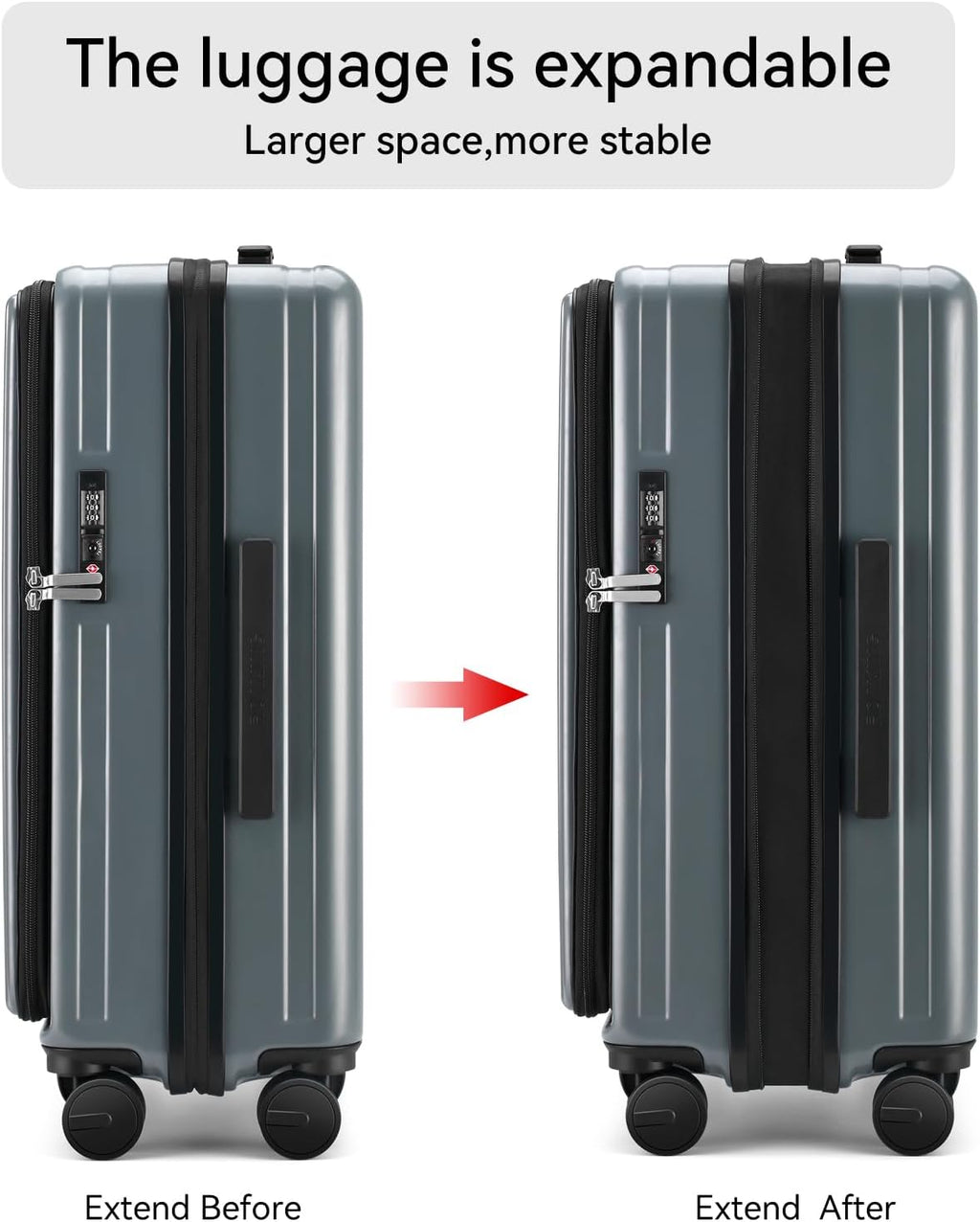 ROAMING Luggage Sets Hard shell Suitcase Top Opening Expandable with Spinner Wheels,Sturdy Large Suitcase Tsa Lock 20 Inch Carry on 28 Inch Checked Luggage,2-Piece Set (20/28) for Unisex Livid green