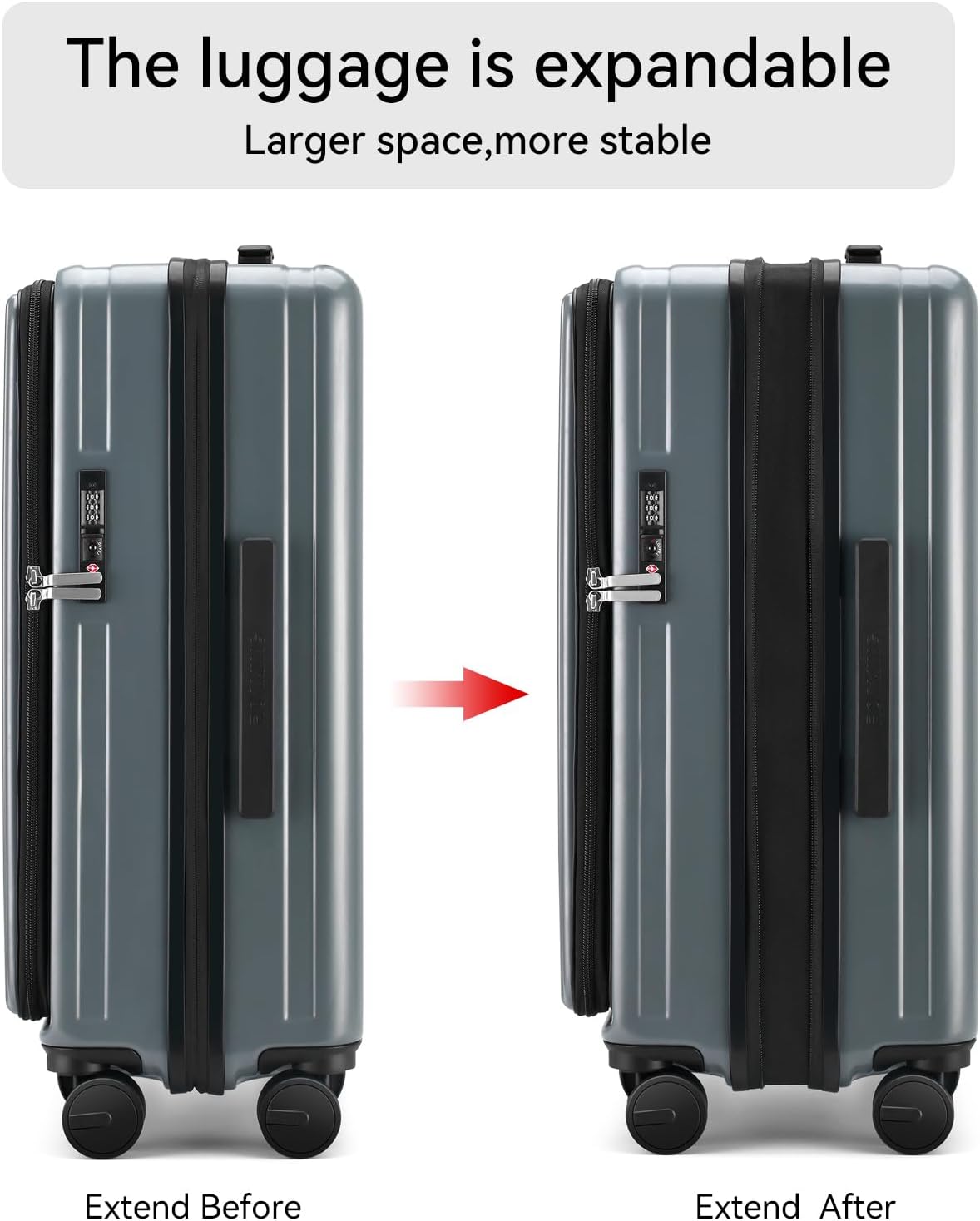 ROAMING Luggage Sets Hard shell Suitcase Top Opening Expandable with Spinner Wheels,Sturdy Large Suitcase Tsa Lock 20 Inch Carry on 28 Inch Checked Luggage,2-Piece Set (20/28) for Unisex Livid green