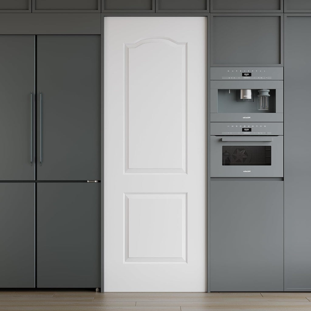 WINSTELLAR 30 x 80 2-Panel Molded Slab Doors Interior, Solid Core Bedroom Doors for Home, Closet, Bathroom, Pantry as Prehung, Pocket, French, Barn Door Slab, Paintable White Door Panel Swing Shaker