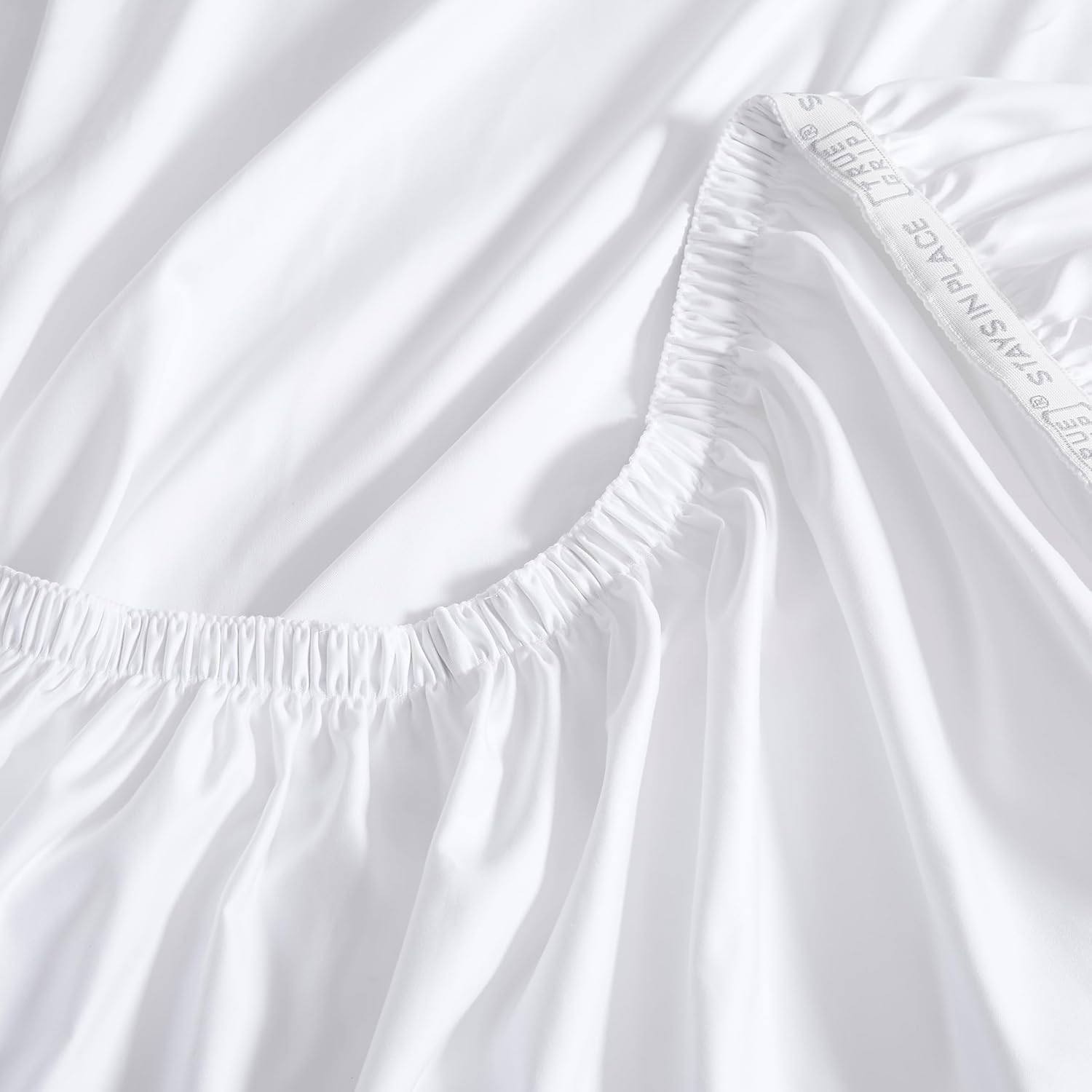 Linen Closet Luxury Cotton 1000 Thread Count Egyptian Cotton 4-Piece Sheet Set, Full, Arctic White