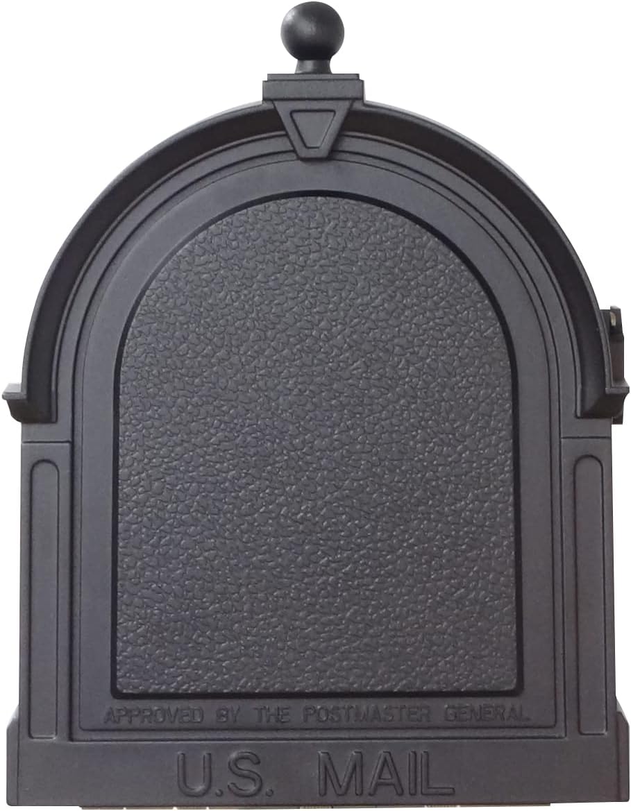Special Lite Berkshire Curbside Mailbox - Black Aluminum Mailbox for Post Mount - SCB-1015-BLK