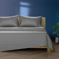 TEXAS LINEN CO. 100% Egyptian Cotton Sheets Queen Size - Luxury 1000 Series Lonestar Lovin' Collection Bed Sheets Queen Size Set (6 PC, Dark Grey), Cooling, 16' Deep Pocket, Sateen Weave Hotel Sheets