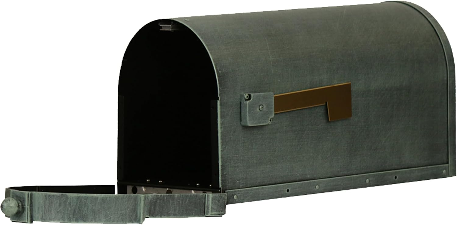 Special Lite Berkshire Curbside Mailbox - Verde Green Aluminum Mailbox for Post Mount - SCB-1015-VG