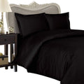 4 Piece Luxurious 1500 Thread Count Queen Size Goose Down Alternative Comforter Set 100% Egyptian Cotton, Black Stripe Color, 1500 TC - 750FP - 50Oz.