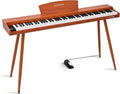 SP88G Digital Piano Keyboard with Stand & Sustain Pedal, 88 key Semi Weighted Electric Piano for Beginners and Adults, 800 Tones, 600 Rhythms, 80 Demo Songs with Headphones, USB-MIDI