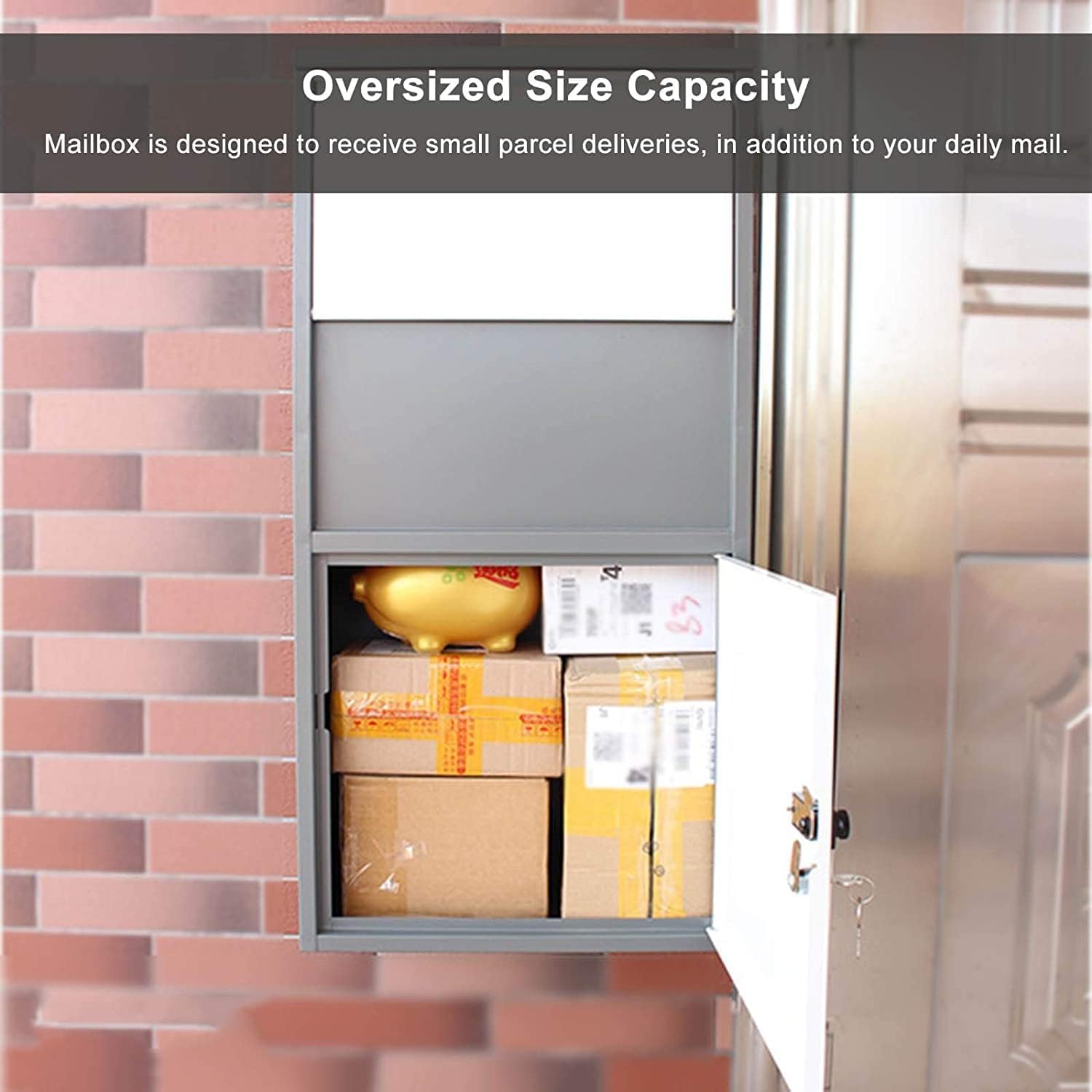 Exquisite Mailbox Mailbox Metal Post Box High Capacity Commercial Grade Drop Box Modern Freestanding Letter Box Safe and Secure Parcel Box Safer
