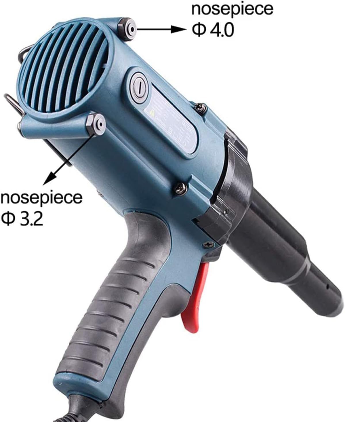 Electric Rivet Gun,400W Heavy Duty Electrical Riveter Blind Rivet Gun Industrial and Long Mouth Power Riveting Tool for 3.2-5.0Mm Blind Rivets