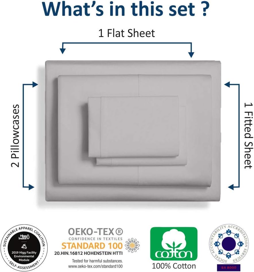 Breathable Luxury Bedding ! 800 Thread Count 100% Egyptian Cotton Queen Size 4 Piece Sheet Set Fit 15' Inch to 18' Inch Deep Pocket Stripe. Ivory