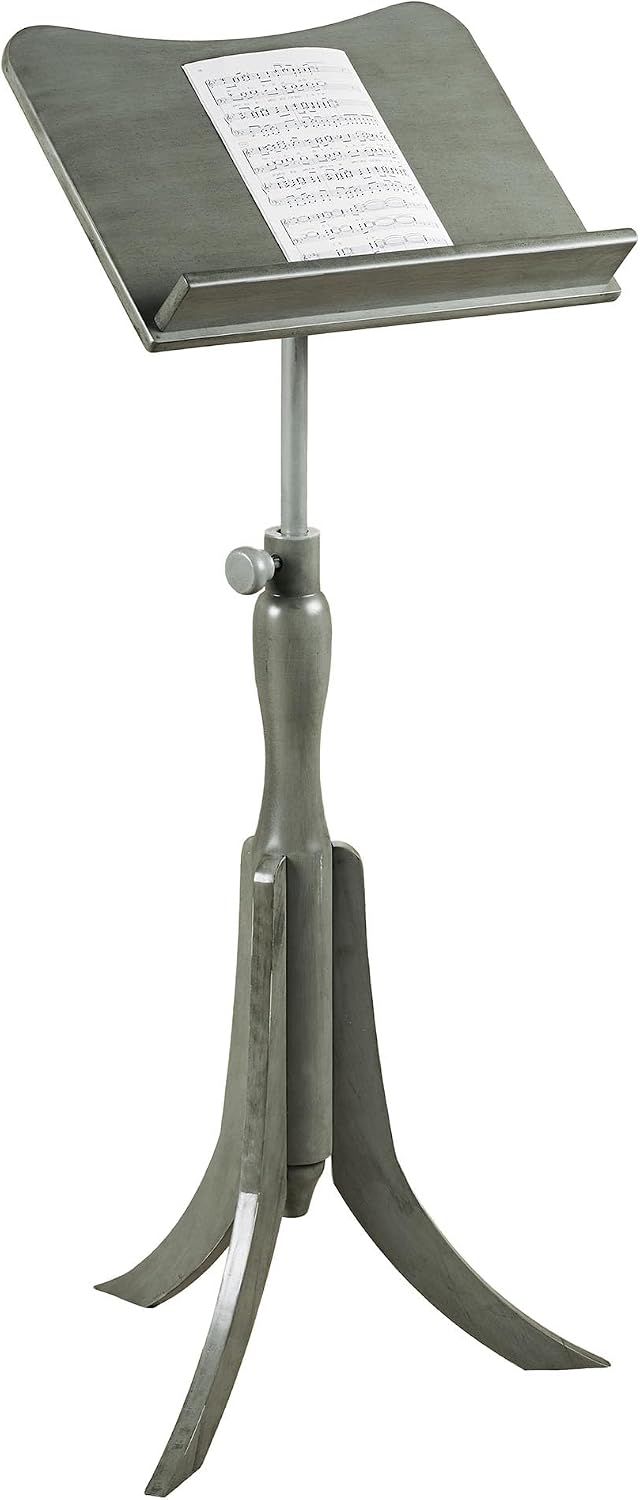 Touch of Class Parke Music Sheet Stand - Wooden - Gray - Adjustable - Wood Stands for Conductors - Library Lectern for Atlas, Dictionary - Auditorium, Meeting Room, Classroom for Speeches