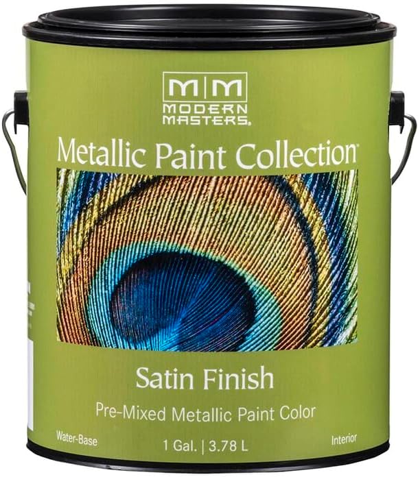 Modern Masters 4-Pack of 1 gal ME150 Silver Metallic Paint Collection, Satin Water-Based Decorative Metallic Paint