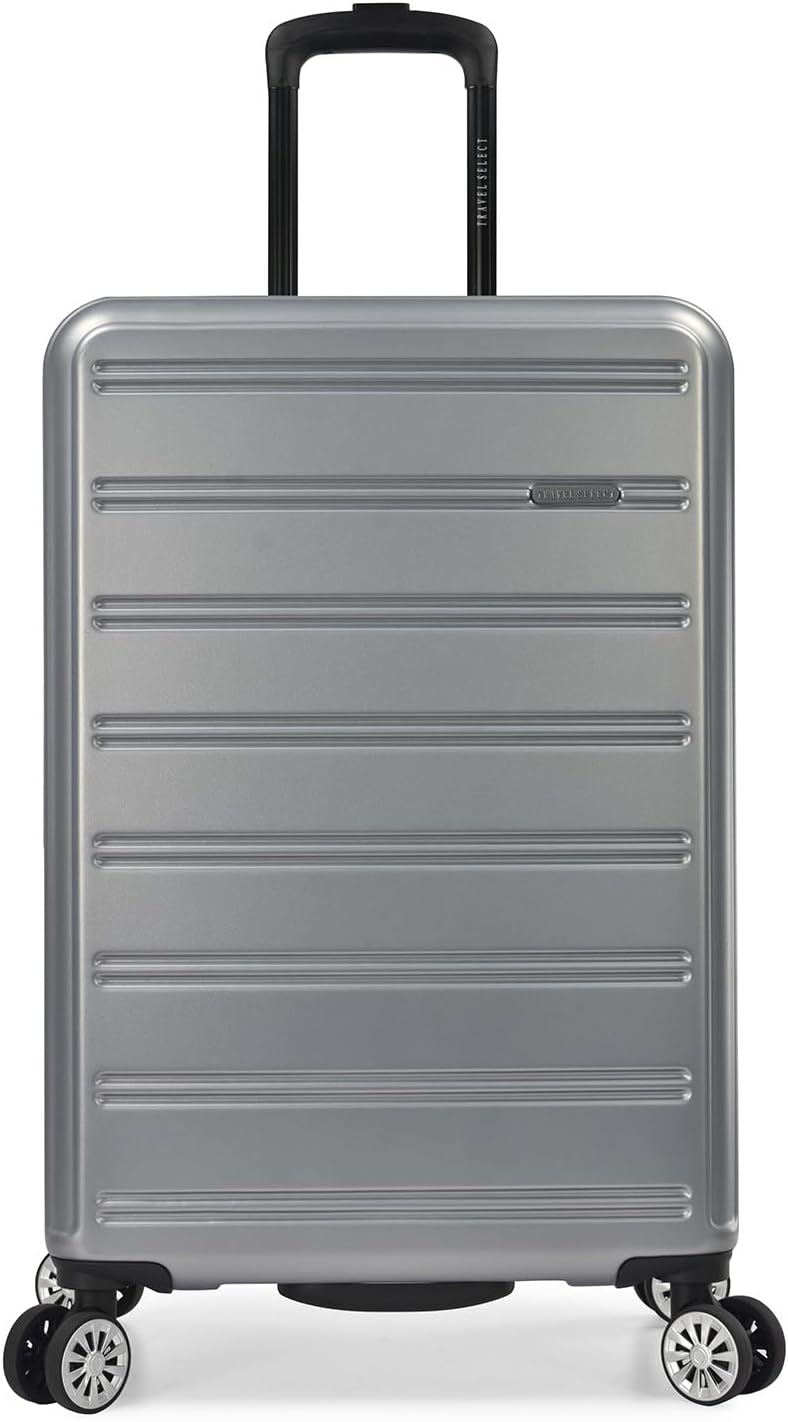 Travel Select Snowcreek Hardside Expandable Spinner Luggage Set w/USB Port, Gray, 3-Piece