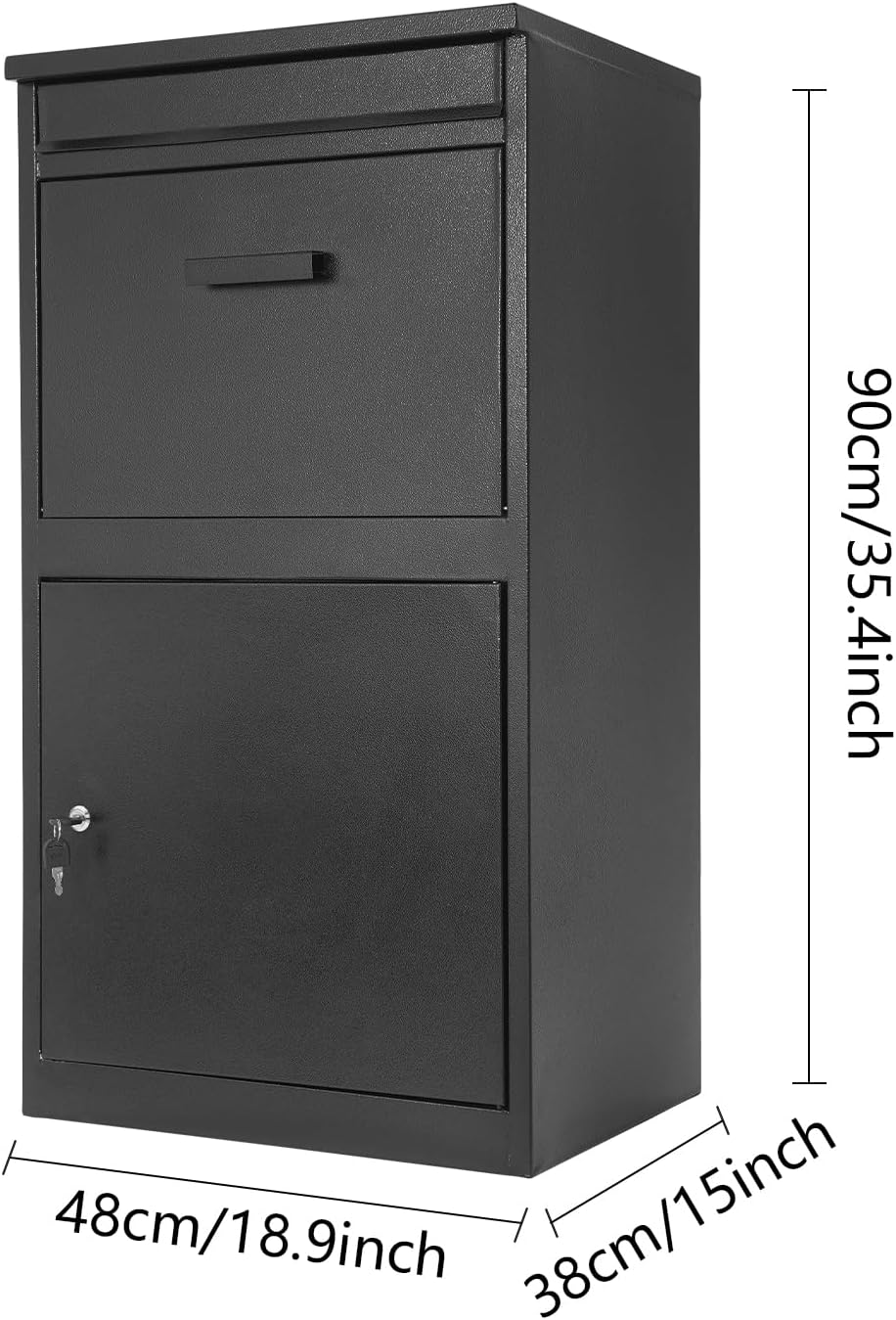 Mail Box with Key Lock,Surface Mounting Post for Easy Install Mailbox Use, Heavy Duty Mailbox Post (18.9 * 15 * 35.4 in)