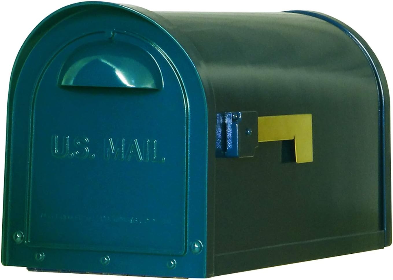 Special Lite Modern Dylan Curbside Mailbox - Blue Aluminum Mailbox for Post Mount - SCD-1008-BLU