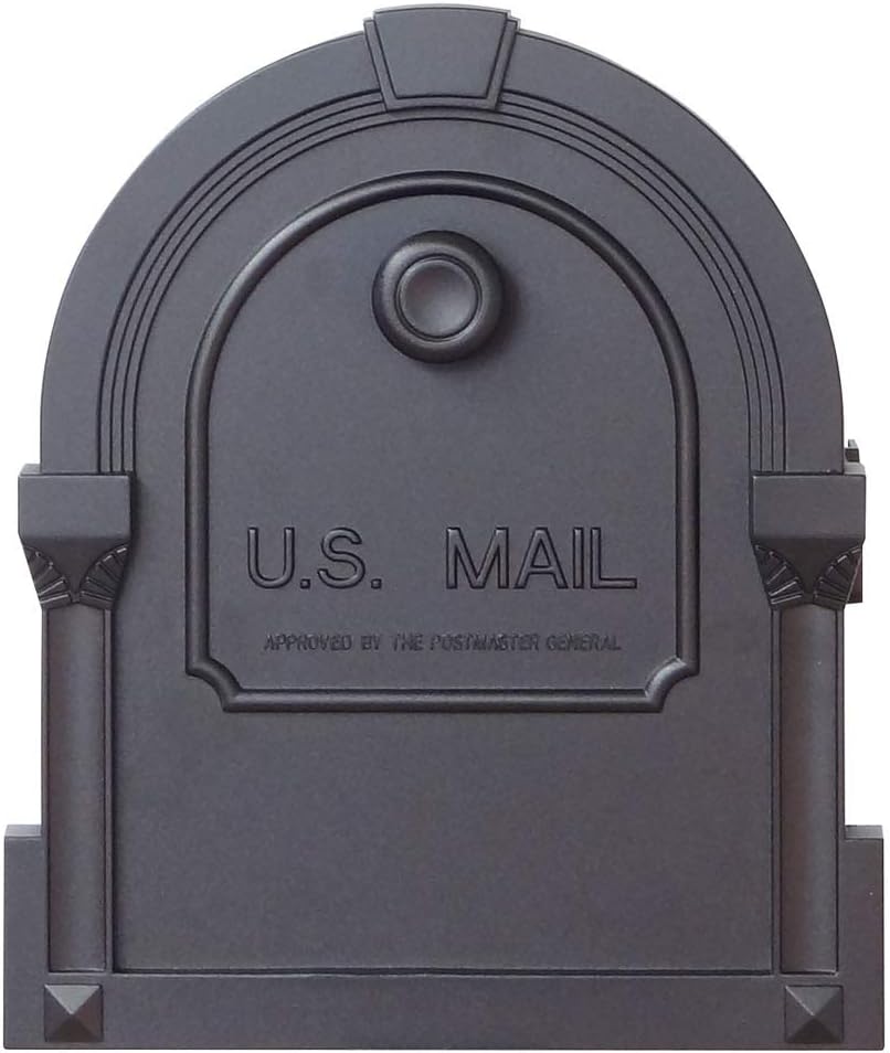 Special Lite Savannah Curbside Mailbox with Ashley Front Single Mailbox Mounting Bracket - TC-ASH-FS-1014-BLK