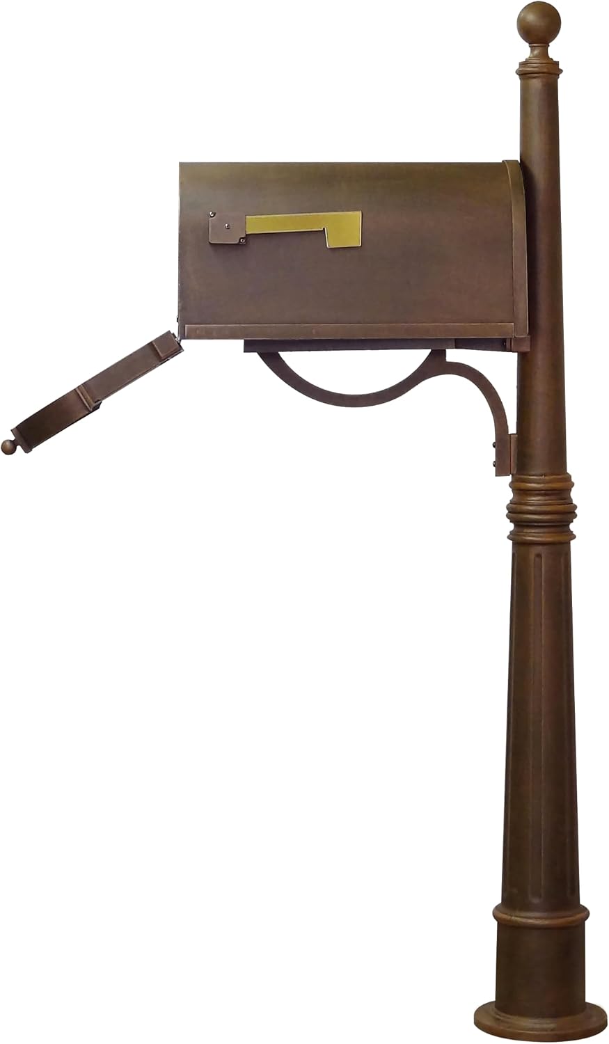 Special Lite Berkshire Curbside Mailbox with Aluminum Post - Copper Mailbox with Ashland Post - SCB-1015_SPK-600-CP