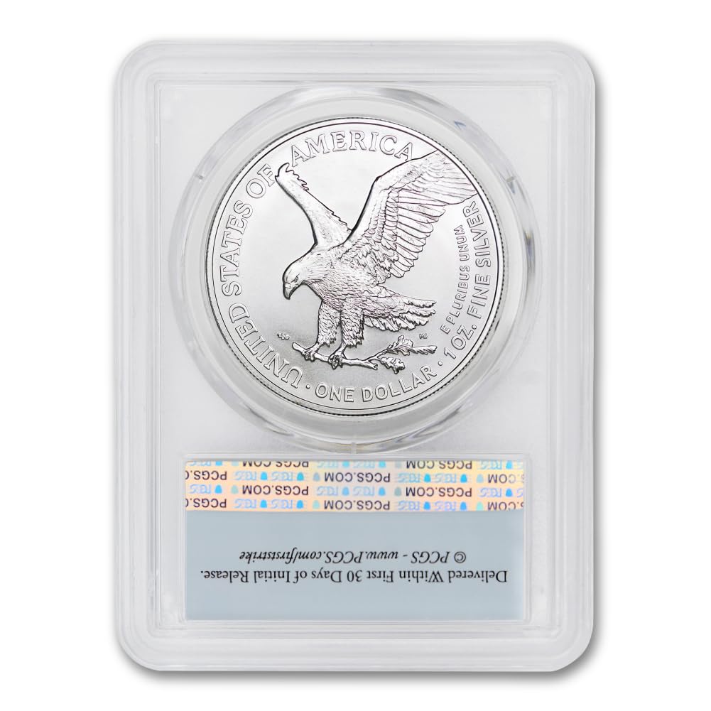 2026 (W) 1 oz American Silver Eagle Coin MS-70 (First Strike - 40th Anniversary - Struck at West Point - Flag Label) $1 PCGS MS70