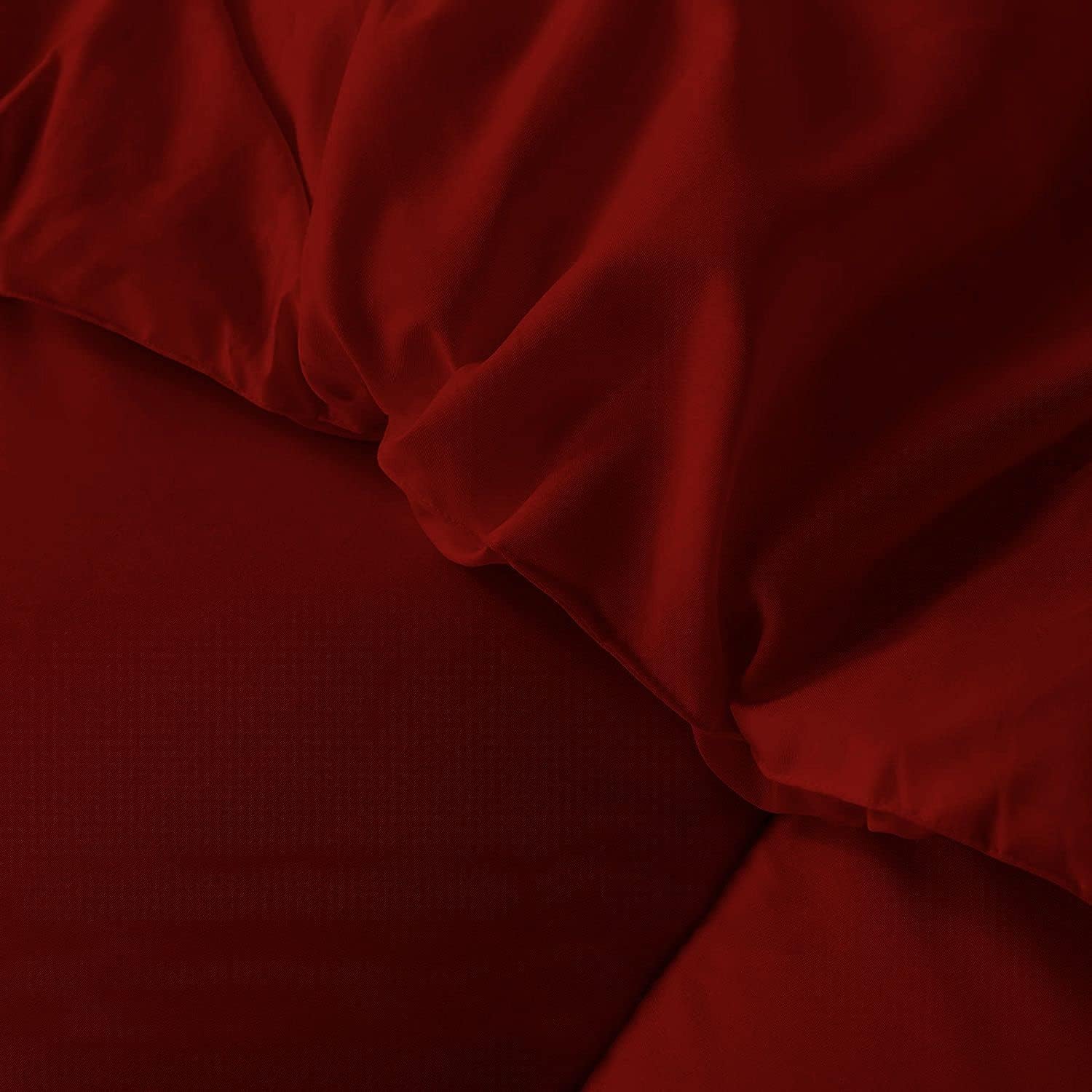 5 PC Straight Line Pattern Comforter Set Premium Super Soft 600 GSM All Season | 1000 Thread Count | 100% Egyptian Cotton ( Full/Queen Size, Burgundy Color)