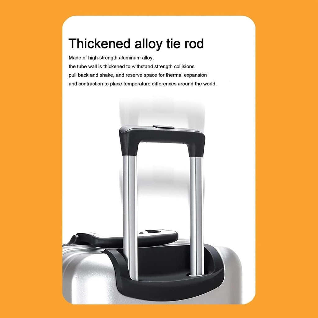 Luggage Travel Gear Aluminum Cabin Luggage Trolley Suitcase USB Charging Model Hardside Luggage(D,26in)