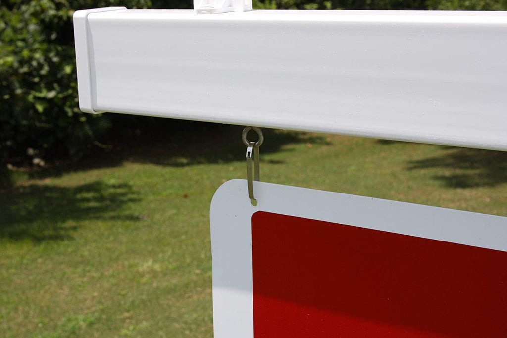 4Ever Products Vinyl PVC Real Estate Sign Post - White - 5' Tall Post - 12 Pack