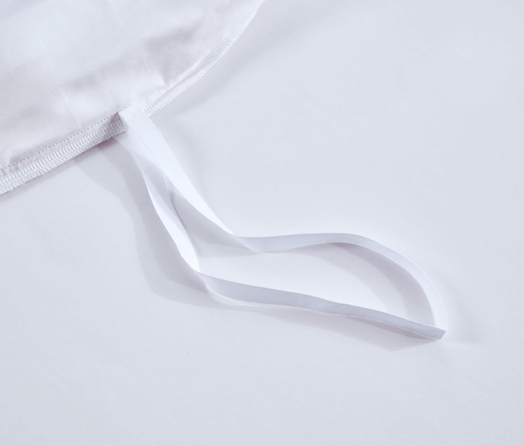 3 Pcs Do Not Include Filling Duvet Cover Set 100% Egyptian Cotton Sateen Luxury 400 TC (White Navy, Full)