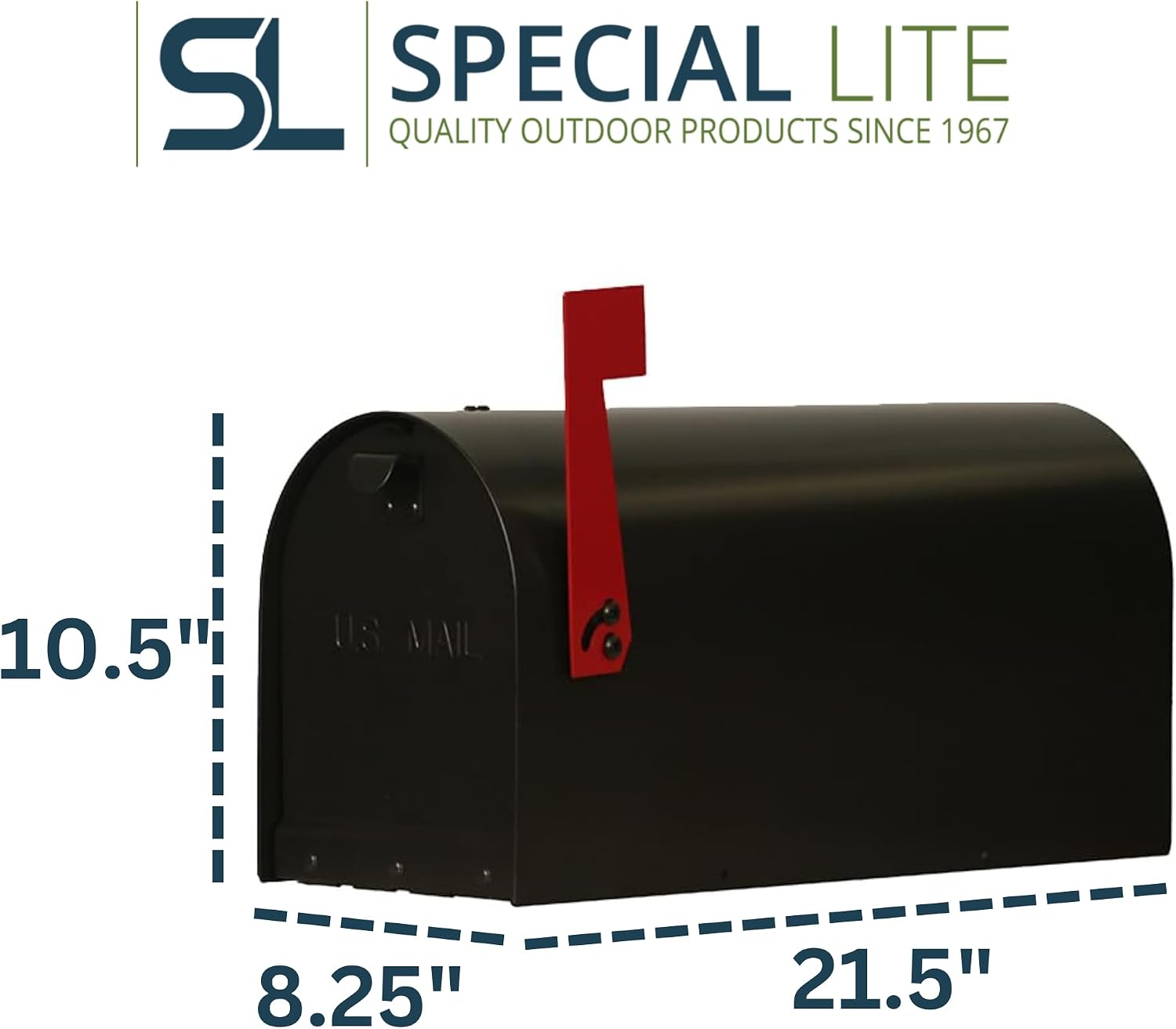 Special Lite Titan Aluminum Curbside Mailbox - Oil Rubbed Bronze Aluminum Mailbox for Post Mount - SCH-1016A-ORB