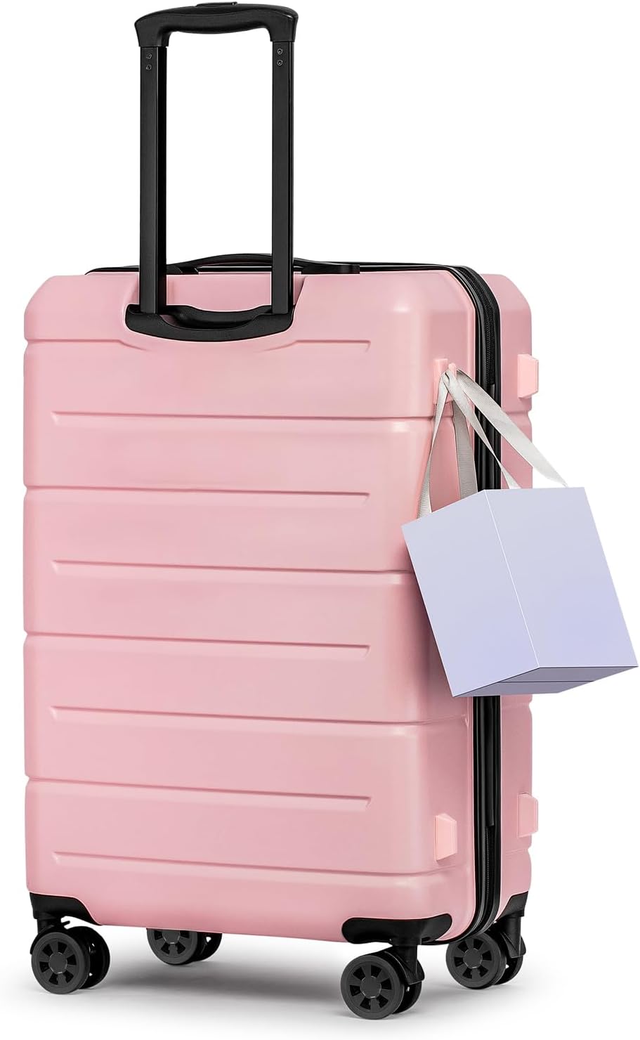 KYME Luggage Sets 2 Piece Suitcase Set Hardshell 20 inch/24 inch Luggage with Spinner Wheels Hardside PC+ABS Checked Large Suitcase with TSA Lock for Women Pink