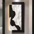 Wall Decoration with Lights, 3D Wall Art Decor, Relief LED Decorative Painting, Modern Wall Sculptures, Plug-in Power Supply Wall Hanging Painting for Living Room, Bedroom(A,39.4x19.7in)