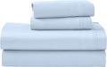 Superior Egyptian Cotton 4 Piece Sheet Set, Luxury 1000 Thread Count, Eco-Friendly, Sustainable Sheets, Ultra-Soft Basics, Solid, Deep Pocket Fitted Sheet, Flat Sheet, Pillowcases, Queen, Light Blue