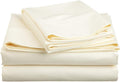 Split-Queen Sheets for Adjustable Bed Super Soft 1800-TC Heavy Egyptian Cotton 5-Piece Sheets Set Fits 7-9' Fully Elastic Deep Pocket (Solid, Ivory)