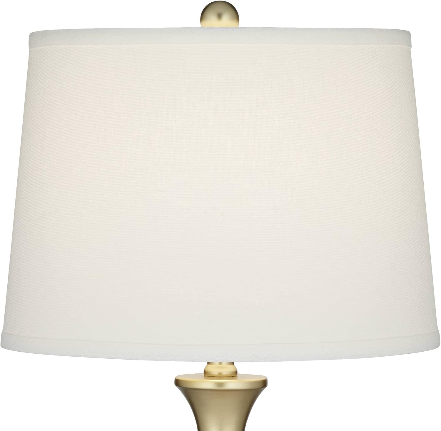 360 Lighting Karl 27 1/2' Tall Modern Set of 2 Table Lamps with USB Ports A+C Charging Full Range Dimmer Gold Metal Living Room Bedroom Bedside Nightstand House Office Home Reading White Shade