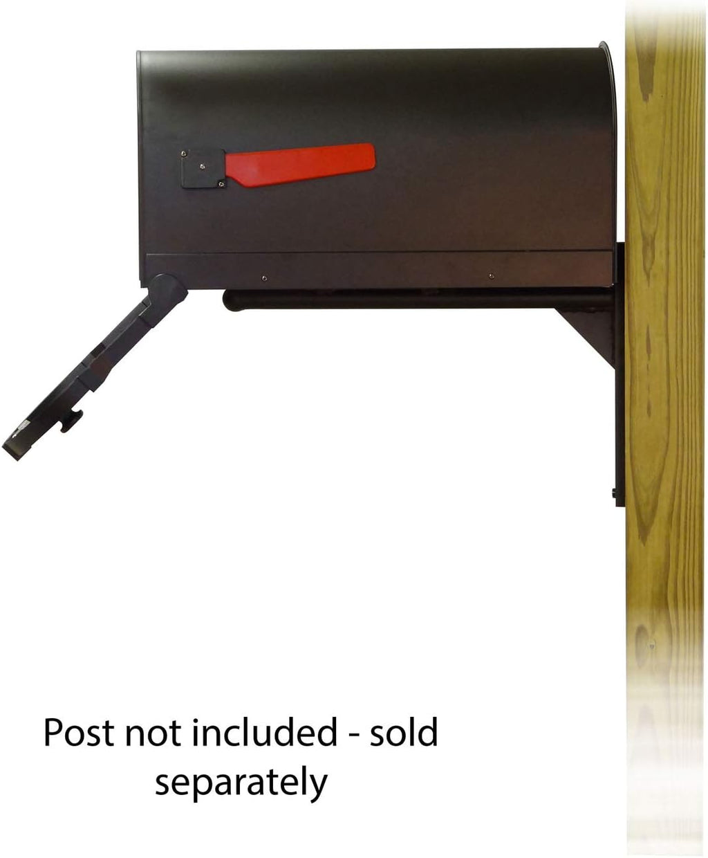 Special Lite Savannah Curbside Mailbox with Ashley Front Single Mailbox Mounting Bracket - TC-ASH-FS-1014-BLK