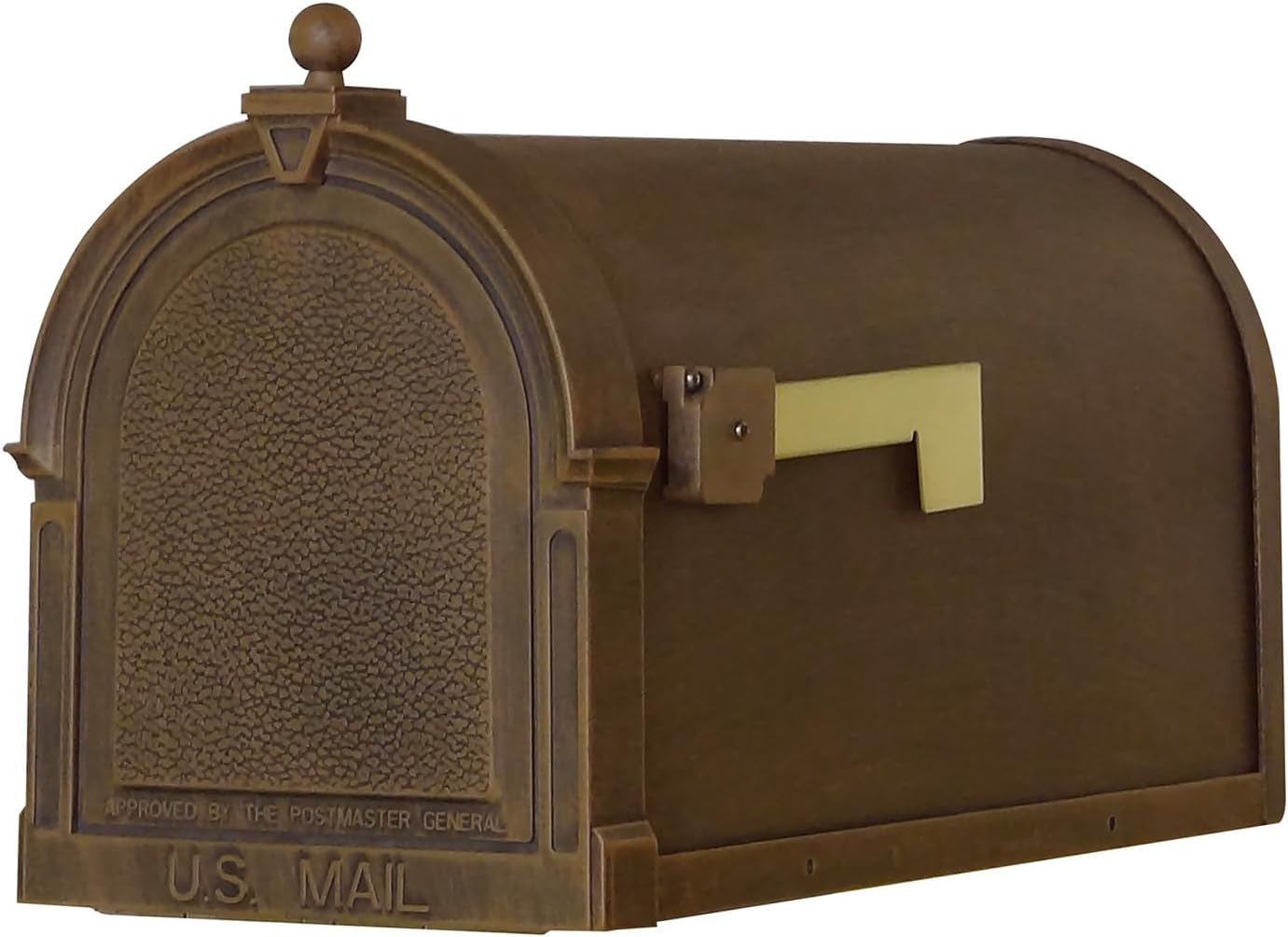 Special Lite Berkshire Curbside Mailbox - Copper Aluminum Mailbox for Post Mount - SCB-1015-CP