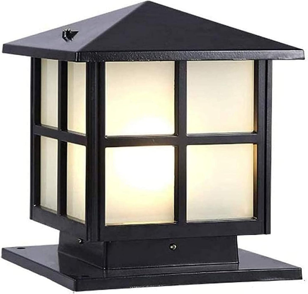 Garden Post Light Outdoor Floor Lamps Lantern Wood Mailbox Posts for Outside Porch Columns and Pillars Outdoor Post Lights Use for Villa Fence Floor Lamp Outdoor Garden Door Light