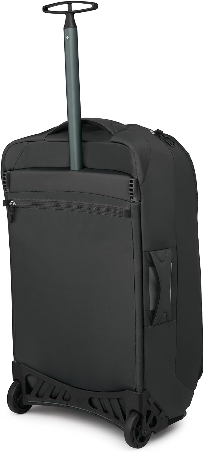 Osprey Ozone 2-Wheel 80L/27 Checked Luggage - Lightweight Rolling Bag with High Clearance and Oversized Wheels - Travel Suitcase with Mesh Organization, Trolley Handle and Add-a-Bag Strap, Black