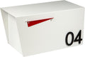 Rusty Design Contemporary Post-Mounted Mailbox with Personalized Address Numbers, White Colour Large Size #HC111 (with Two Address Numbers)