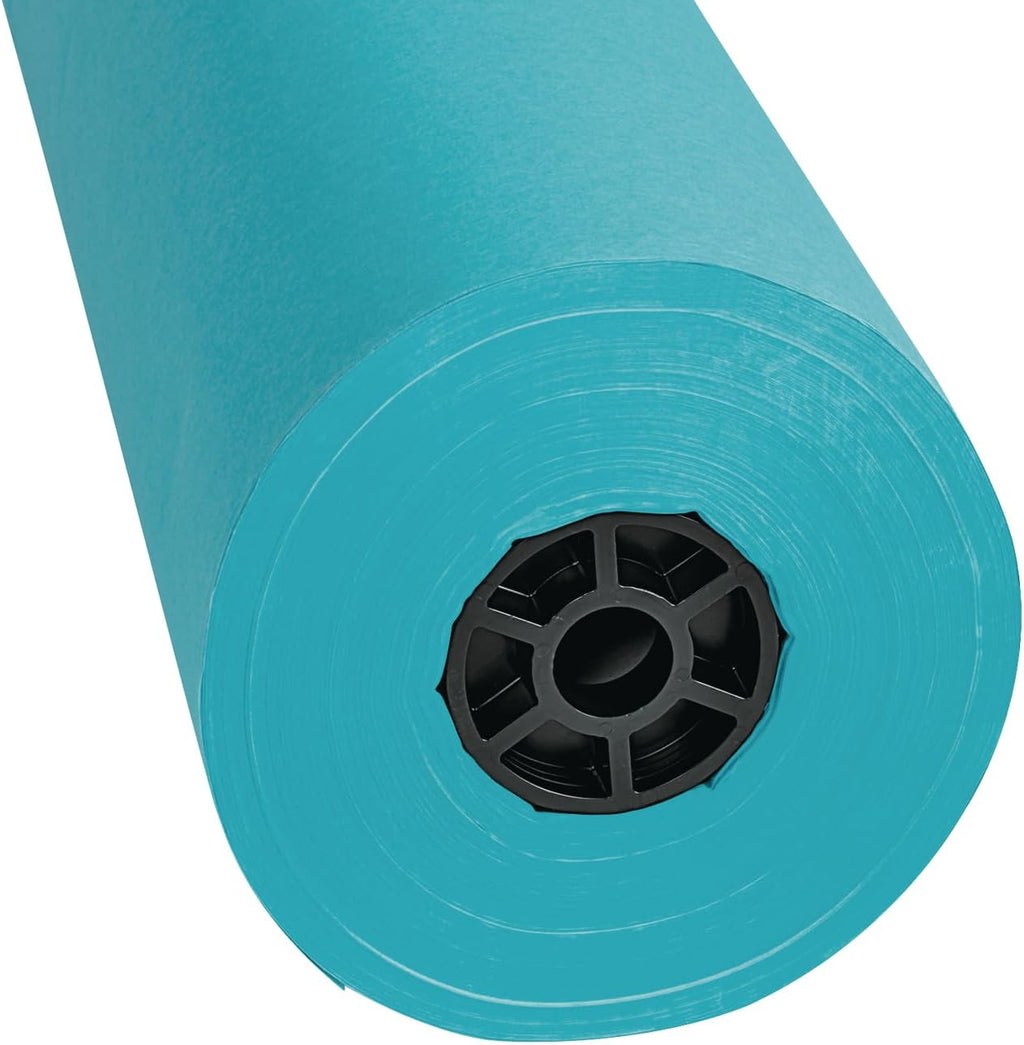 Colorations Arts and Crafts Paper Roll - 36' x 1000', Aqua, Dual Surface, Markers, Finger Paints, Painting, Watercolors, Acrylic Paints, Wall Art, Bulletin Board Paper, Kids Crafts (Item # DSLB)