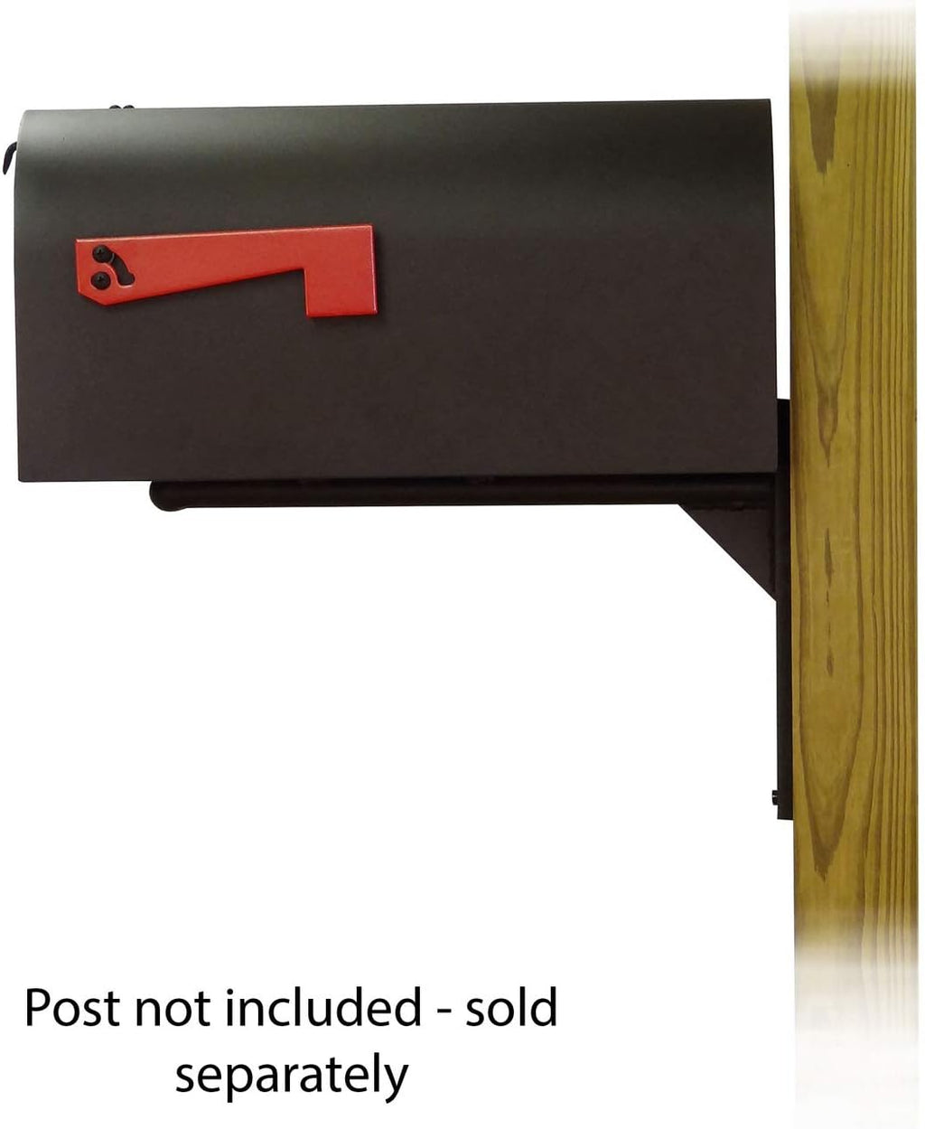 Special Lite Titan Aluminum Curbside Mailbox with Ashley Front Single Mailbox Mounting Bracket - TC-ASH-FS-1016A-BLK