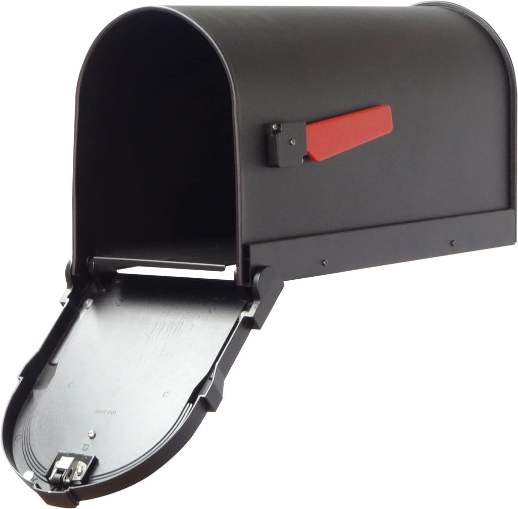 Special Lite Savannah Curbside Mailbox - Black Aluminum Mailbox for Post Mount - SCS-1014-BLK