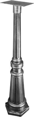 Tacoma Mailbox Post - Swedish Silver Cast Aluminum Post for Curbside Mailbox - SPK-591-SW