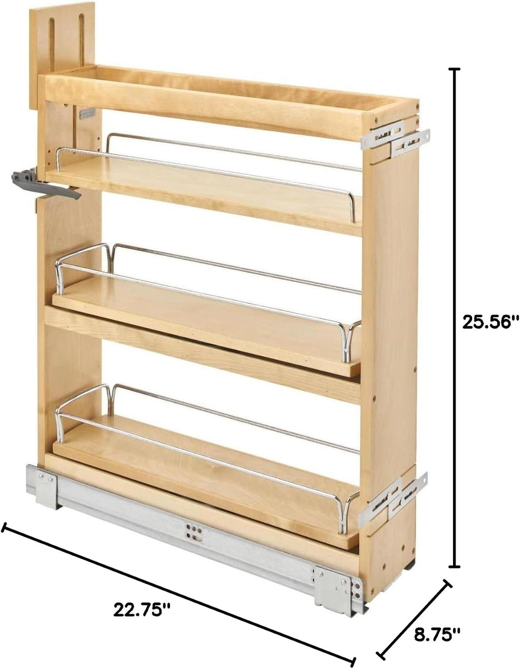 Rev-A-Shelf Wood Base Cabinet Swivel Pullout Organizer w/Soft-Close