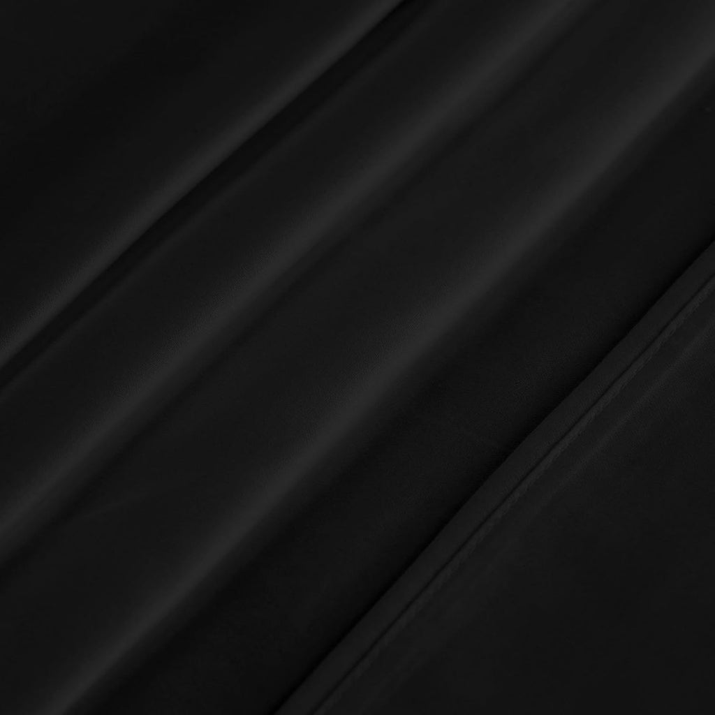 Superior Egyptian Cotton 300 Thread Count Bed Sheet Set, 2 Elastic Deep Pocket Fitted Sheets, 1 Flat Sheet, 2 Pillowcases, Daily Soft Sheets, Luxury, Plush, Home Essentials, Split King, Black
