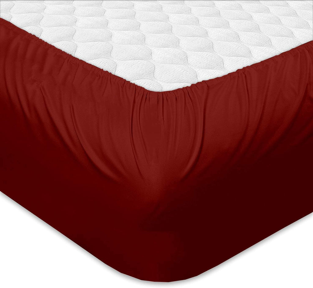 Super Soft Luxury Premium Quality 800 TC Egyptian Cotton 6 Piece Bedding Bed Sheet Set Eco Friendly Wrinkle Free Sheets 20-Inch Deep Pocket Queen Burgundy