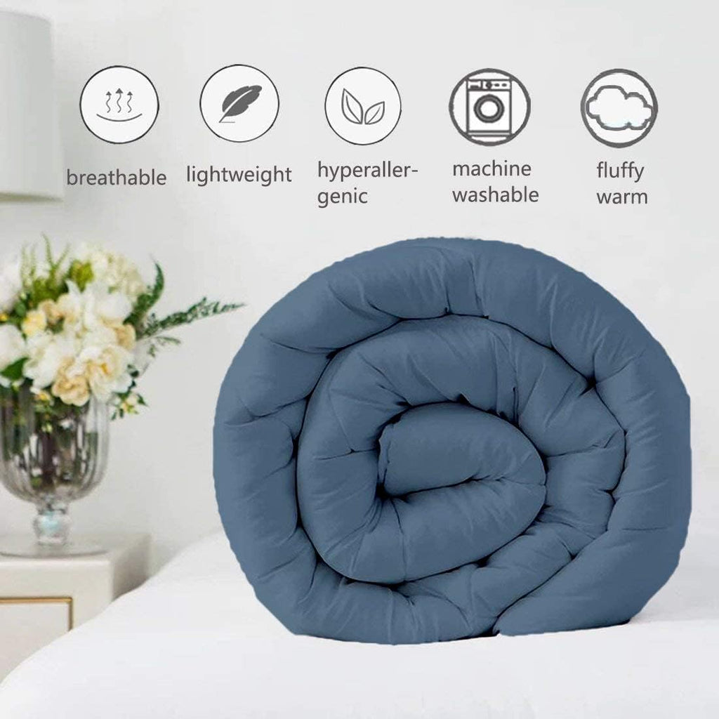 Modern Solid 1600-TC Diamond Pinch Down Alternative Comforter Oversized Queen Size 98 x 98 Inches 1-Piece All-Season Duvet Insert, 850 GSM Micro Fill & All Side Corner Tabs 100% Egyptian Cotton