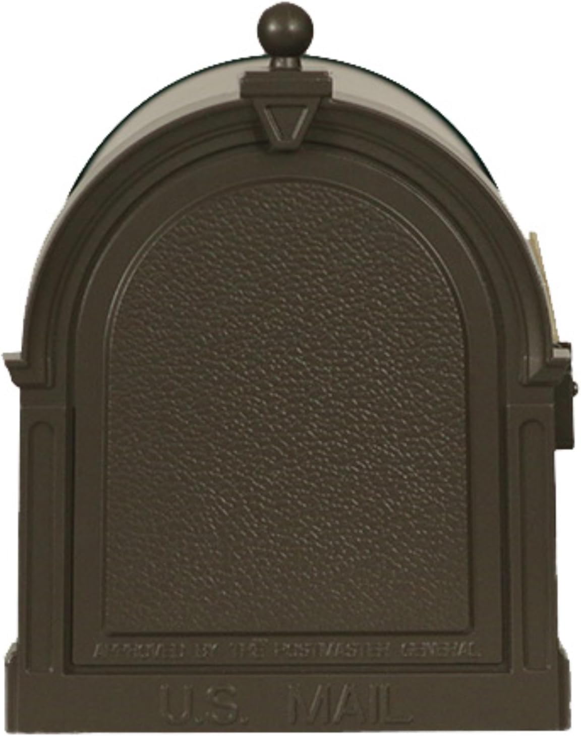 Special Lite Berkshire Curbside Mailbox - Mocha Aluminum Mailbox for Post Mount - SCB-1015-MOC
