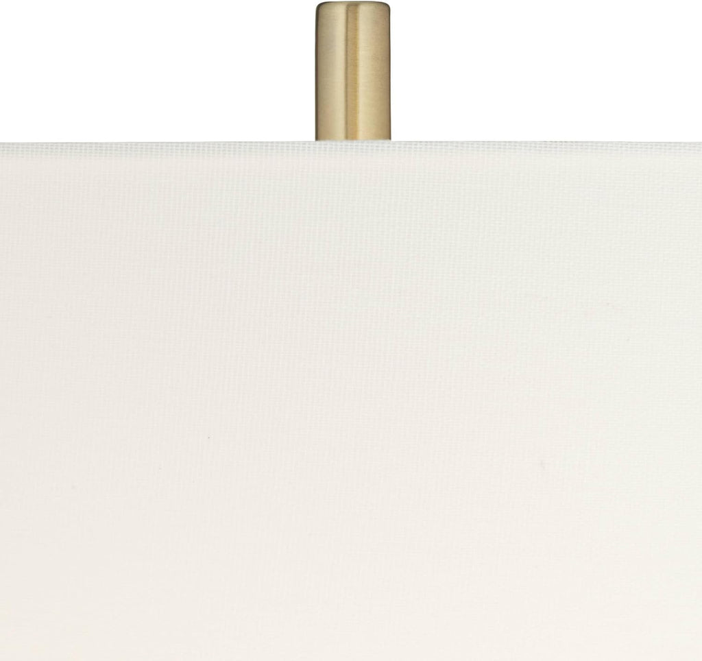 Vienna Full Spectrum Jordan 27 1/2' Tall Traditional Table Lamp Pull Chain Brass Finish Metal Crystal Single Fabric Off-White Shade Living Room Bedroom Bedside Nightstand House Office Home Reading