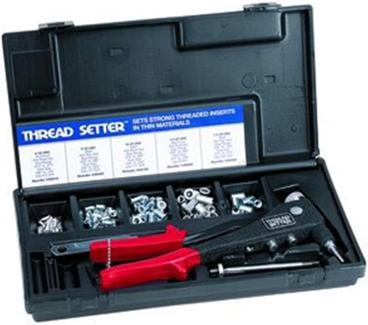 Marson M39301 RN-1 Rivet Nut Kit W/ #6-32, 8-32, 10-24, 1/4-20 Mandrel & Nosepiece (1 PK)