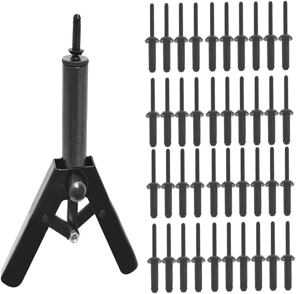 Genuine Plastic Poly Rivet Gun Quick Set Riveting Hand Tool W/ 40 Poly Rivets USA 41Pcs OEM Replacement