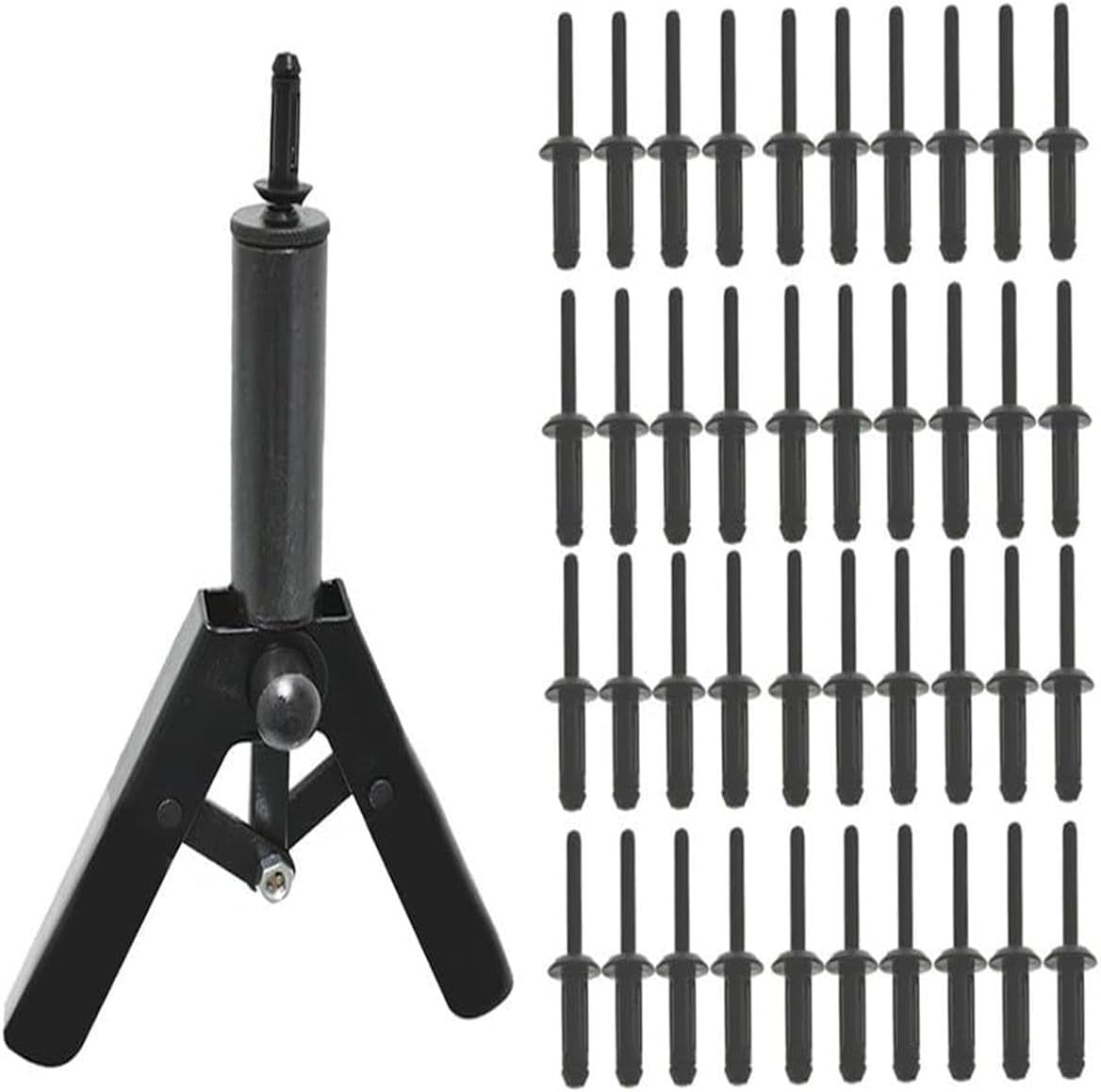 Genuine Plastic Poly Rivet Gun Quick Set Riveting Hand Tool W/ 40 Poly Rivets USA 41Pcs OEM Replacement