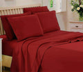 SHERA'S BEDDINGS 6- Piece Sheet Set Fits Mattress Upto 10-12 Inches Fully Elastic Deep Pocket Queen (60' X 80') Burgundy Solid 650 Thread Count 100% Egyptian Cotton